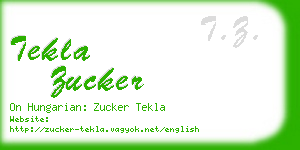 tekla zucker business card